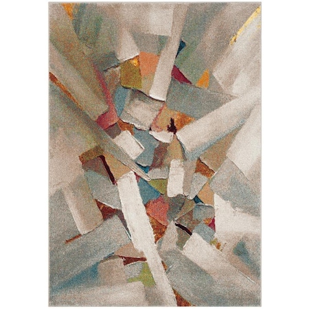 Safavieh 8 x 10 ft. Porcello Power Loomed Area Rug Grey & Multi Color - Large Rectangle PRL6937B-8